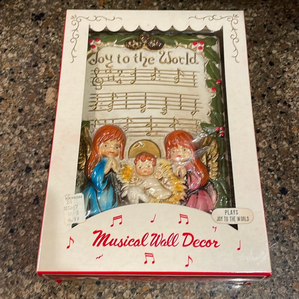 Vintage NIB A STAR CREATION Musical Wall Decor ( M-3687 ) Joy To The World